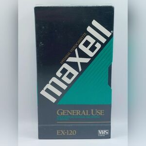 Maxell VHS Tape EX-120 High Quality General Use T-120, 6 Hours‎